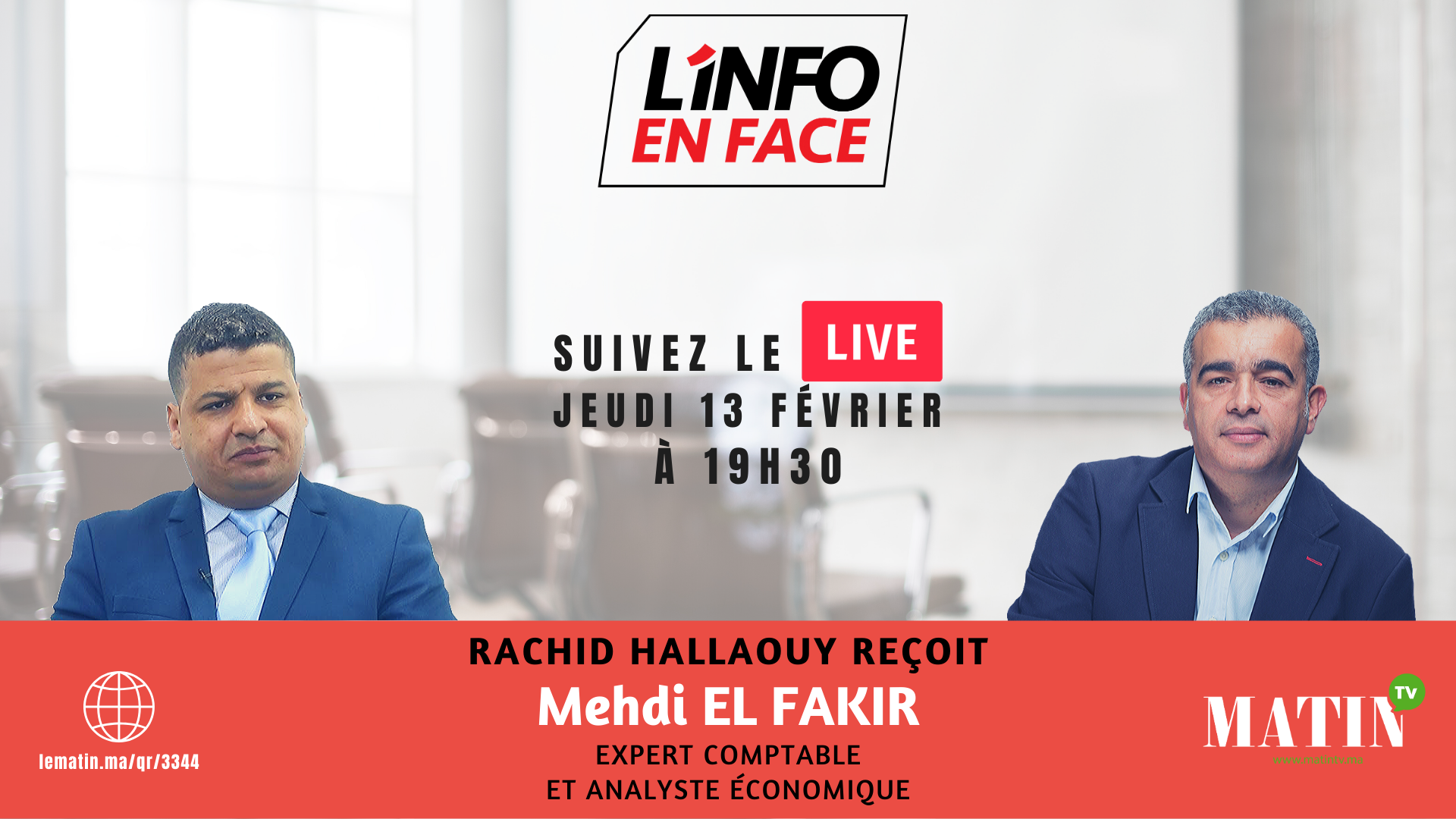 Live : L'Info en Face avec Mehdi El Fakir