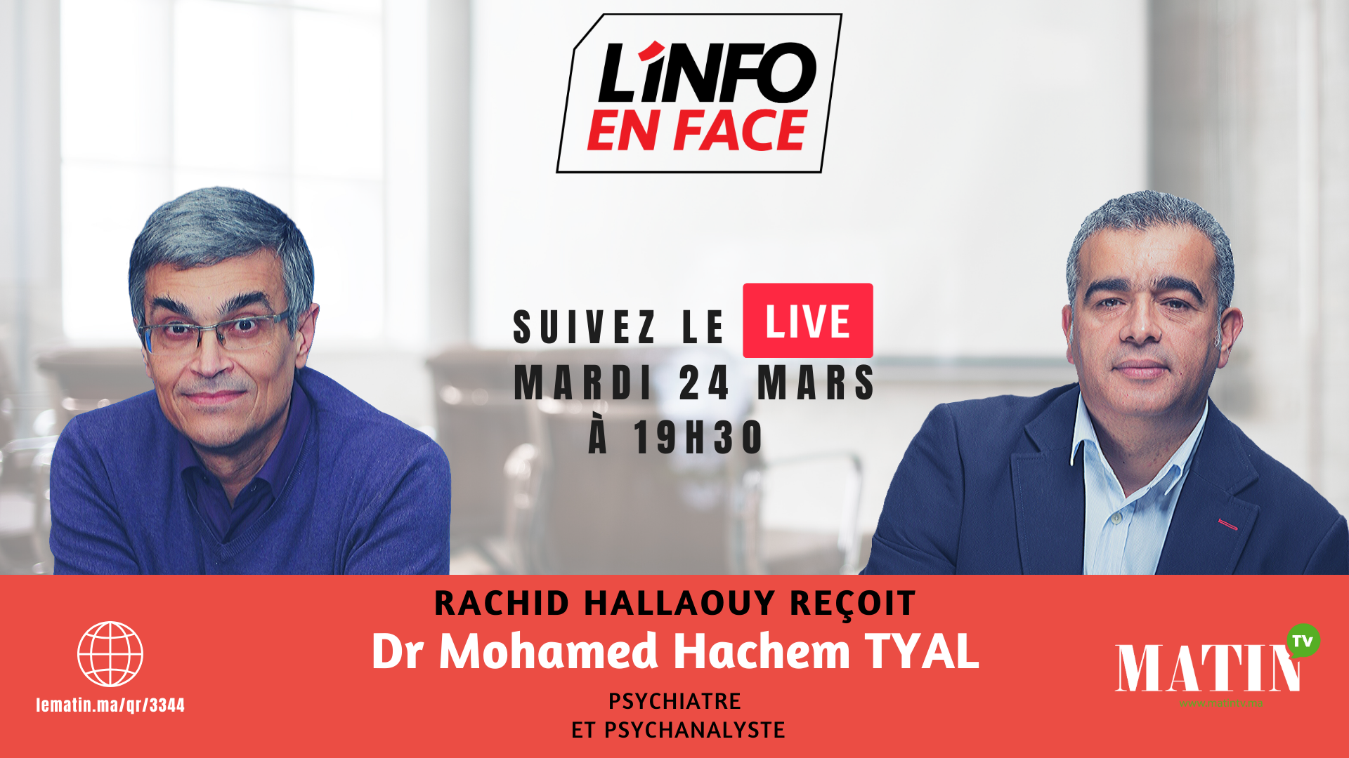 Live : L'Info en Face avec Hachem Tyal