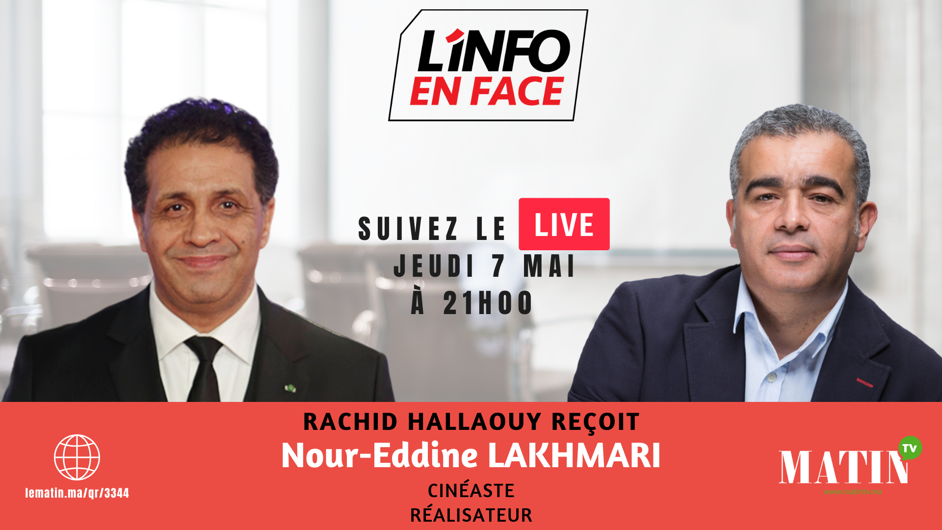 Live : L’Info en Face avec Nour-Eddine Lakhmari