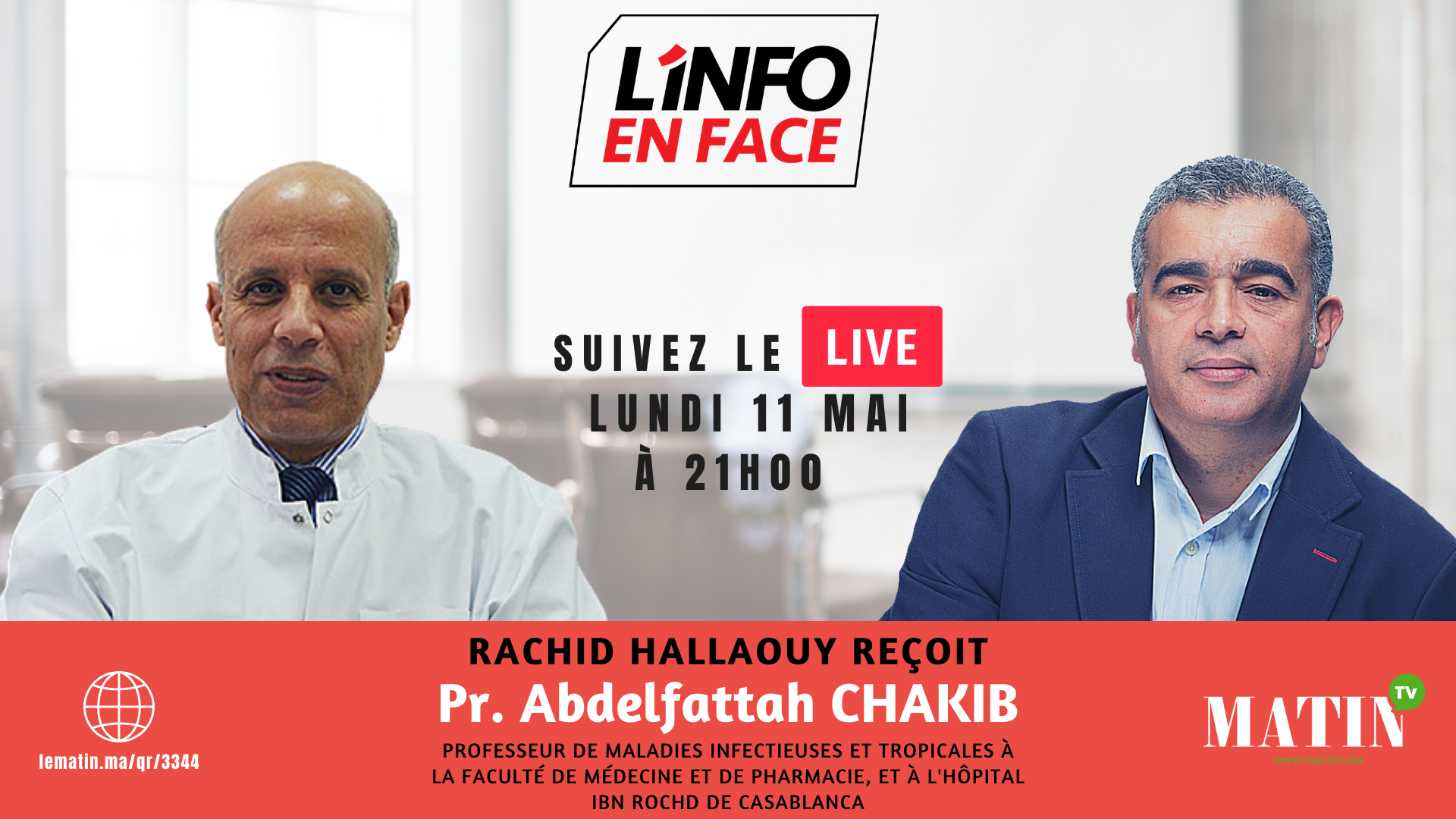 Live : L'Info en Face avec Abdelfattah Chakib