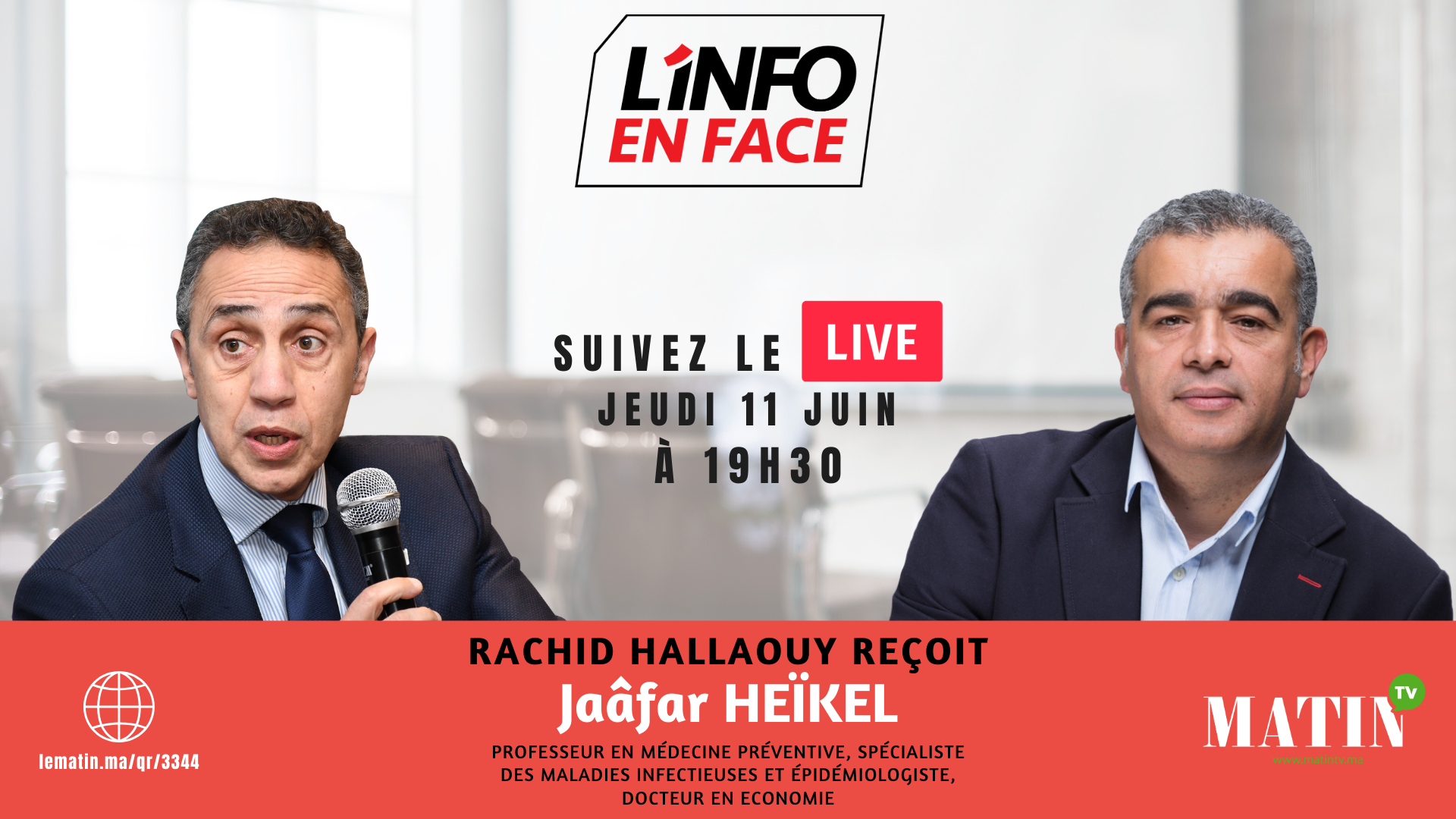 Live : L'Info en Face avec Jaâfar Heïkel