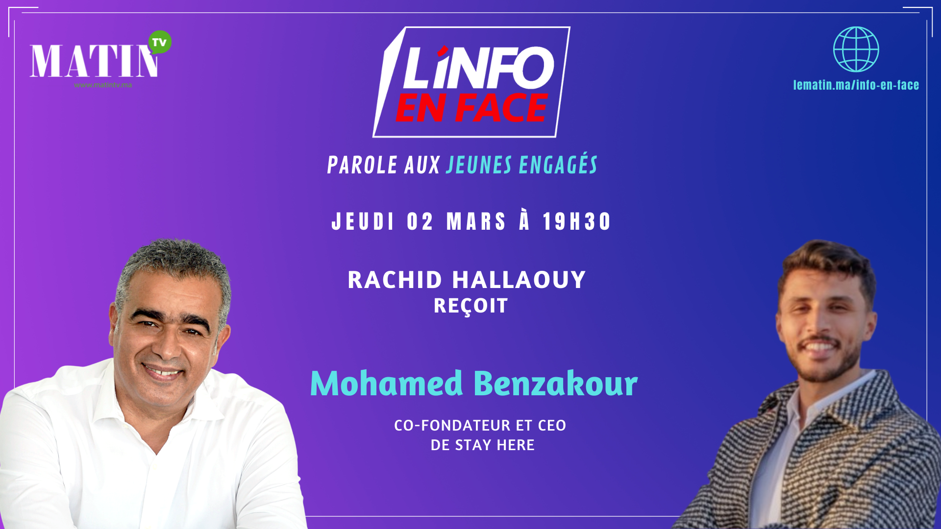 Live : L'Info en Face spécial jeunes engagés avec Mohamed Benzakour