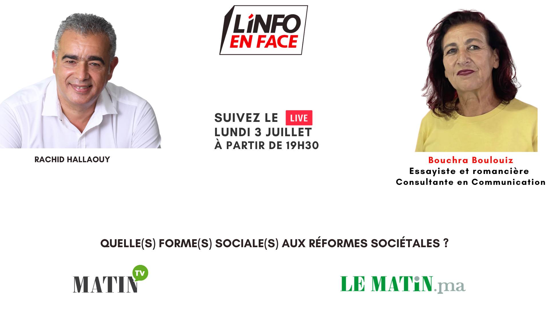 Live : L'Info en Face avec Bouch﻿ra Boulouiz